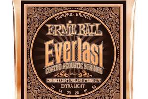 Струны для акустической гитары Ernie Ball 2550 Everlast Extra Light Phosphor Bronze Acoustic 10/50