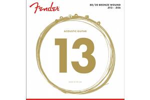 Струны для акустической гитары Fender 70M 80/20 Bronze Acoustic Guitar Strings 13/56