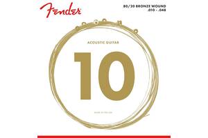 Струны для акустической гитары Fender 70XL 80/20 Bronze Acoustic Guitar Strings 10/48