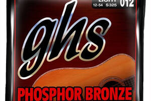 Струны для акустической гитары GHS S325 Phosphor Bronze Light Acoustic Guitar Strings 12/54