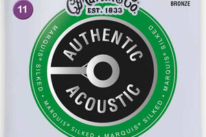 Струны для акустической гитары Martin MA175S Marquis Silked 80/20 Bronze Acoustic Guitar Strings Custom Light 11/52