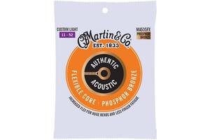 Струны для акустической гитары Martin MA535FX Flexible Core Phosphor Bronze Custom Light Authentic Acoustic Guitar St...