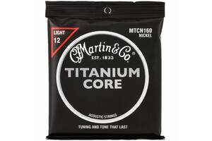 Струны для акустической гитары Martin MTCN160 Titanium Core Light 12/55