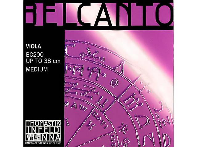 Струны для альта Thomastik-Infeld BC200 Belcanto Up To 38cm 4/4 Viola Strings Medium Tension