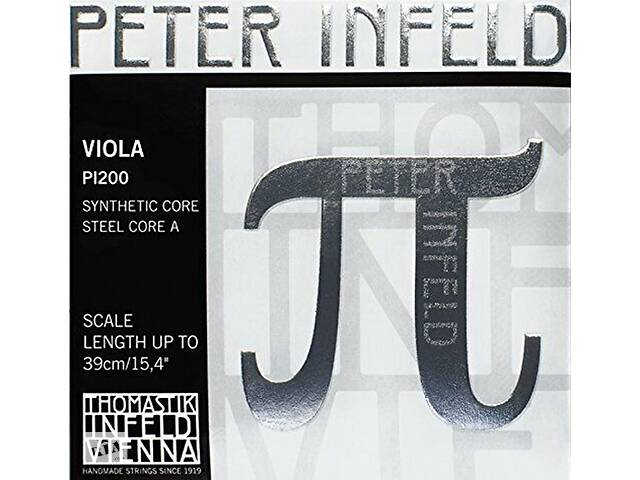 Струны для альта Thomastik-Infeld PI200 Peter Infeld Synthetic Core Steel Core A Up To 39cm 15.4' 4/4 Viola Stri...