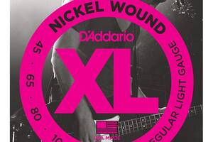 Струны для бас-гитары D'Addario EXL170SL Nickel Wound Regular Light Electric Bass Strings Super Long Scale 45/100