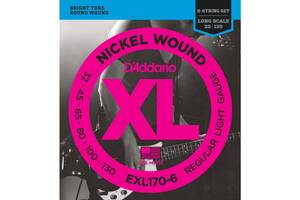 Струны для бас-гитары D'Addario Nickel Wound EXL170-6 Regular Light 6-String Bass 32/130
