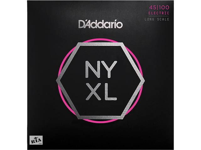 Струны для бас-гитары D'Addario NYXL45100 Long Scale Regular Light Electric Bass 4 Strings 45/100