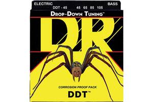 Струны для бас-гитары DR DDT-45 Drop-Down Tuning Medium Bass 4-Strings 45/105