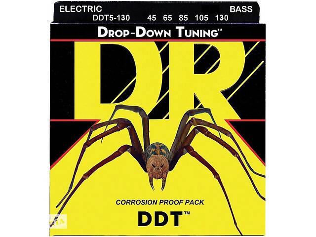 Струны для бас-гитары DR DDT5-130 Drop-Down Tuning Medium Bass 5-Strings 45/130