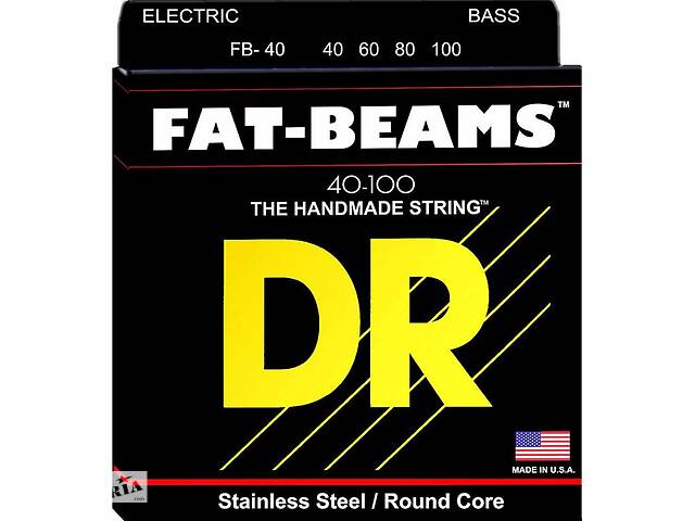 Струны для бас-гитары DR FB-40 Fat Beams Light Bass 4-Strings 40/100