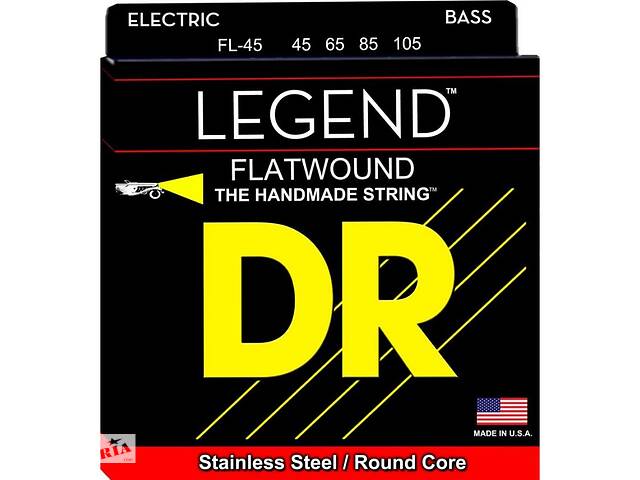 Струны для бас-гитары DR FL-45 Legend Flatwound Medium Bass 4-Strings 45/105