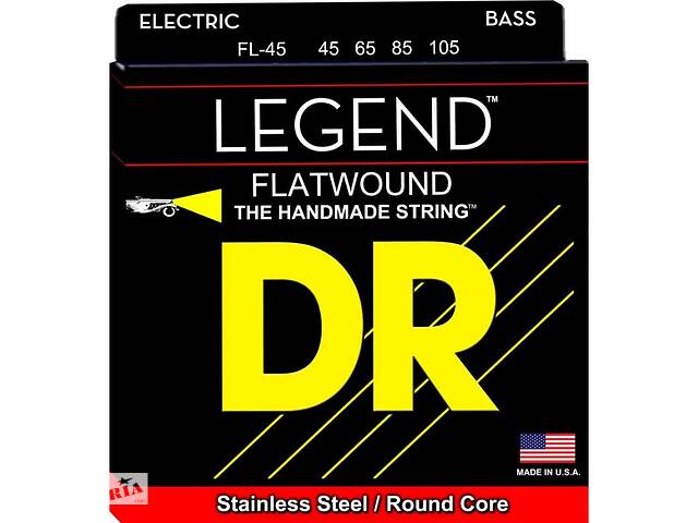 Струни для бас-гітари DR FL-45 Legend Flatwound Medium Bass 4-Strings 45/105