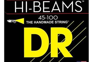 Струны для бас-гитары DR MLR-45 Hi-Beam Stainless Steel 4 String Medium Light Bass Strings 45/100