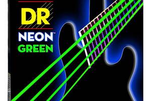 Струны для бас-гитары DR NGB-45 Hi-Def Neon Green K3 Coated Medium Bass Guitar 4 Strings 45/105