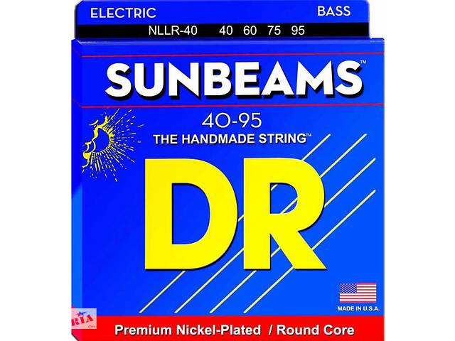 Струны для бас-гитары DR NLLR-40 Sunbeams Nickel Plated 4 String Light Bass Strings 40/95