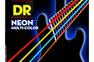 Струны для бас-гитары DR NMCB-40 Hi-Def Neon Multicolor K3 Coated Light Bass Guitar 4 Strings 40/100