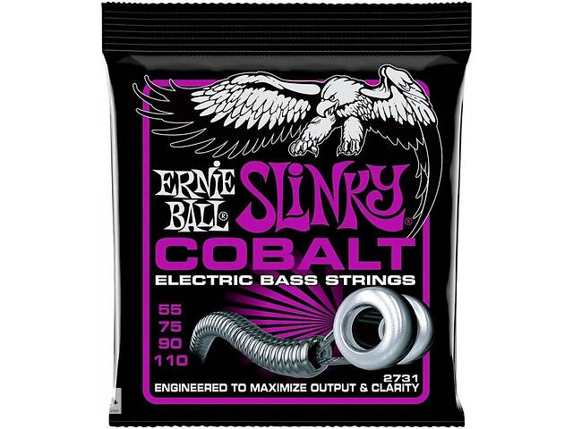 Струны для бас-гитары Ernie Ball 2731 Cobalt Power Slinky Bass 4-Strings 55/110