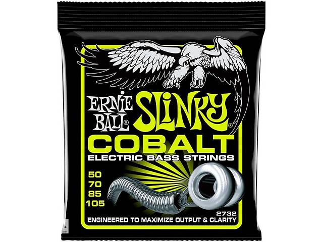 Струни для бас-гітари Ernie Ball 2732 Cobalt Regular Slinky 4-Strings Bass 50/105