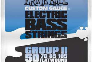 Струны для бас-гитары Ernie Ball 2804 Flatwound Bass Group II 50/105