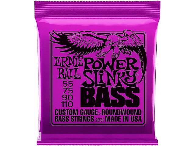 Струны для бас-гитары Ernie Ball 2831 Power Slinky Bass Nickel Wound 55/110
