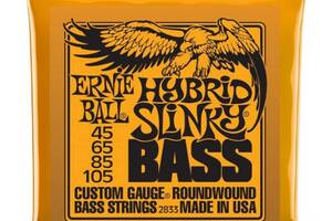 Струны для бас-гитары Ernie Ball 2833 Hybrid Slinky Nickel Wound 4-String Bass 45/105