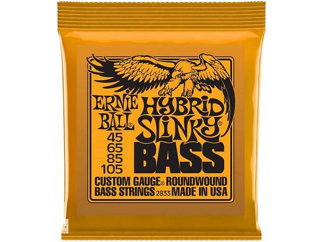 Струны для бас-гитары Ernie Ball 2833 Hybrid Slinky Nickel Wound 4-String Bass 45/105