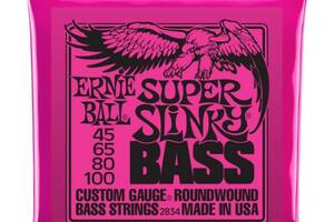 Струны для бас-гитары Ernie Ball 2834 Super Slinky Nickel Wound 4-String Bass 45/100