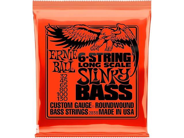 Струни для бас-гітари Ernie Ball 2838 Long Scale Slinky Bass Nickel Wound 32/130