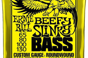 Струны для бас-гитары Ernie Ball 2840 Beefy Slinky Bass Nickel Wound 65/130