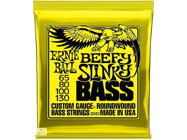 Струны для бас-гитары Ernie Ball 2840 Beefy Slinky Bass Nickel Wound 65/130