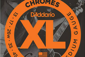 Струны для электрогитары 6 шт D'Addario ECG26 Chromes Flat Wound Medium Electric Strings 13/56