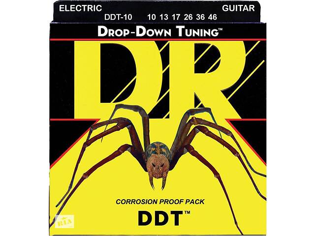 Струны для электрогитары 6 шт DR DDT-10 Drop-Down Tuning Nickel Plated Medium Electric Strings 10/46