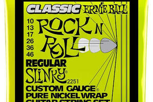 Струны для электрогитары 6 шт Ernie Ball 2251 Classic Pure Nickel Regular Slinky 10/46