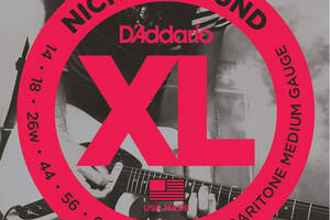 Струны для электрогитары D'Addario EXL157 Nickel Wound Baritone Medium Electric Strings 14/68