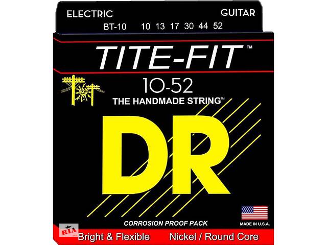 Струны для электрогитары DR BT-10 Tite-Fit Nickel Plated Big-n-Heavy Electric Strings 10/52