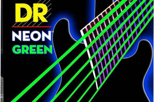 Струны для электрогитары DR NGE-9/46 Hi-Def Neon Green K3 Coated Light Heavy Electric Guitar Strings 9/46