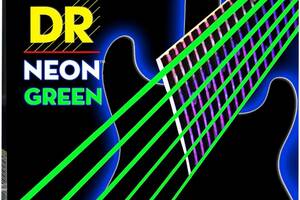 Струны для электрогитары DR NGE7-10 Hi-Def Neon Green K3 Coated Medium 7-String Electric Guitar 10/56