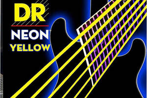 Струны для электрогитары DR NYE-9/46 Hi-Def Neon Yellow K3 Coated Light Heavy Electric Guitar Strings 9/46