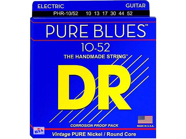 Струны для электрогитары DR PHR-10/52 Pure Blues Pure Nickel Big & Heavy Electric Strings 10/52