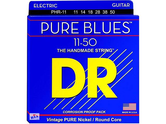 Струны для электрогитары DR PHR-11 Pure Blues Pure Nickel Heavy Electric Strings 11/50