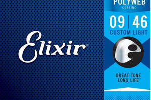 Струны для электрогитары Elixir 12025 Polyweb Nickel Plated Steel Custom Light 9/46