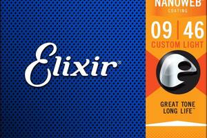 Струны для электрогитары Elixir 12027 Nanoweb Nickel Plated Steel Custom Light 9/46