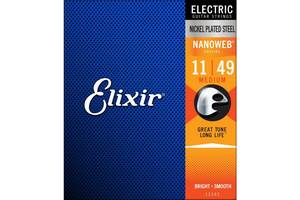 Струны для электрогитары Elixir 12102 Nanoweb Nickel Plated Steel Medium 11/49