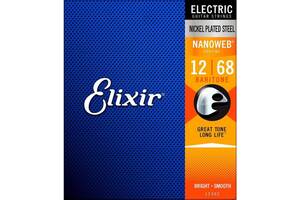 Струны для электрогитары Elixir 12302 Nanoweb Nickel Plated Steel Baritone 12/68