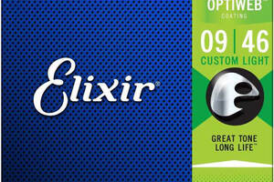 Струны для электрогитары Elixir 19027 Optiweb Nickel Plated Steel Custom Light 9/46