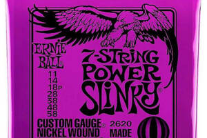 Струны для электрогитары Ernie Ball 2620 7-String Power Slinky Nickel Wound 11/58