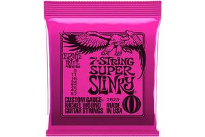 Струны для электрогитары Ernie Ball 2623 7-String Super Slinky Nickel Wound 9/52