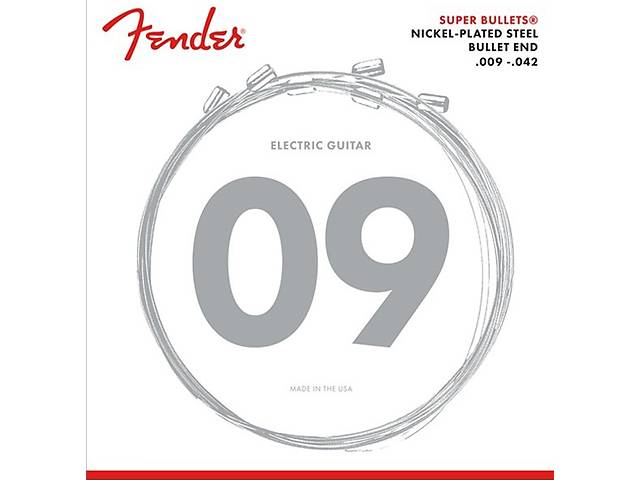 Струны для электрогитары Fender 3250L Super Bullets Nickel-Plated Steel Electric Guitar Strings 9/42