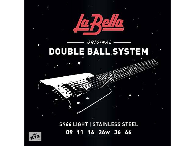 Струны для электрогитары La Bella S946 Double Ball Steinberger Light Electric Guitar Strings 9/46